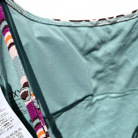 🌻NEW w.tag Roxy Flowy Mood One Piece Swimsuit Size Large - Picture 7 of 13